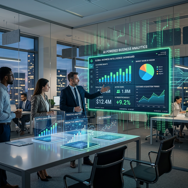 Dashboard empresarial con análisis de IA